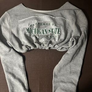 Michigan State cropped vintage sweatshirt